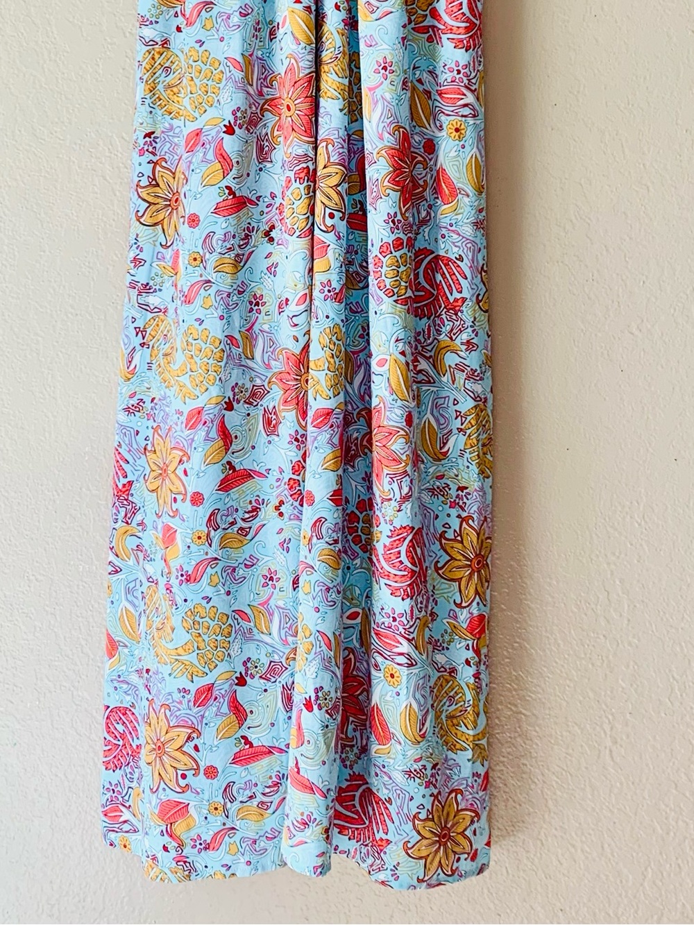 MIDUO Summer Casual Floral Puff Sleeve Y2K Style Boho Smocked Maxi Dress Size M - Picture 8 of 11